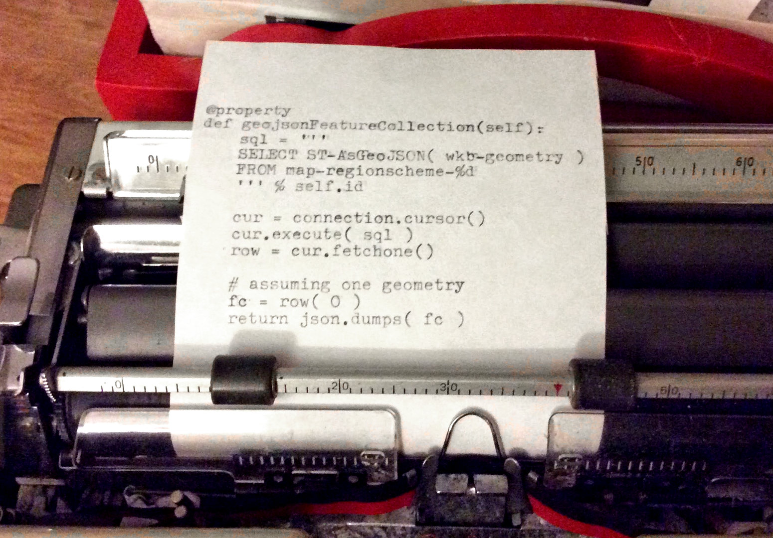 Code proofs on a typewriter